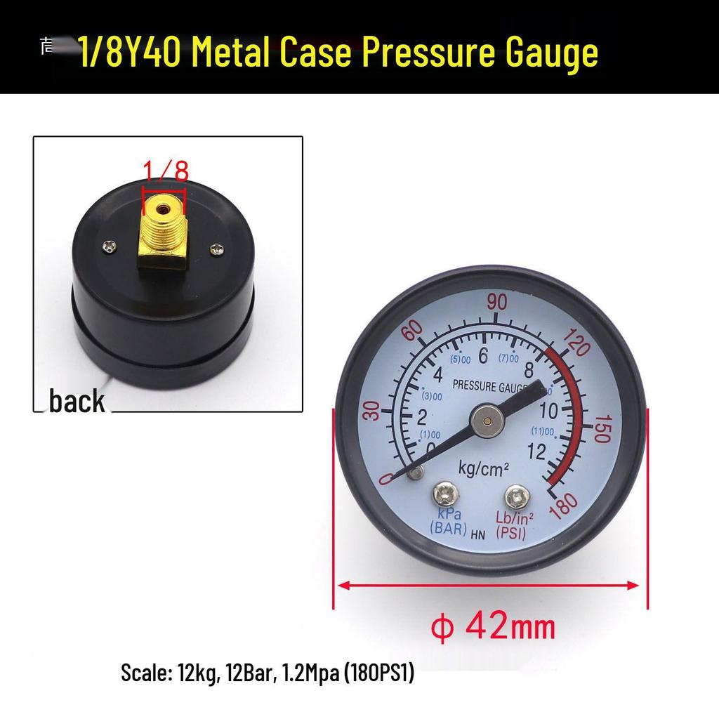Air Compressor Gauge Set: 1 To 2 Axial Air Gauges Y40/Y50/Y60
