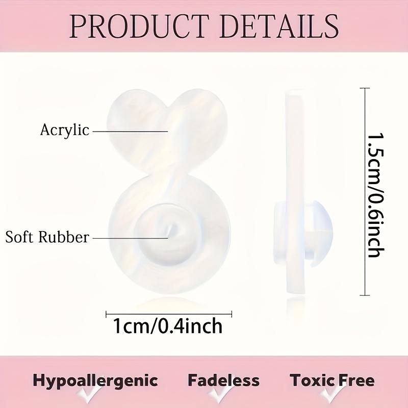 

Earring Lifters - Clear Support Pads for Earlobes, Suitable for Heavy Earrings - Comfortable Replacements 2pcs