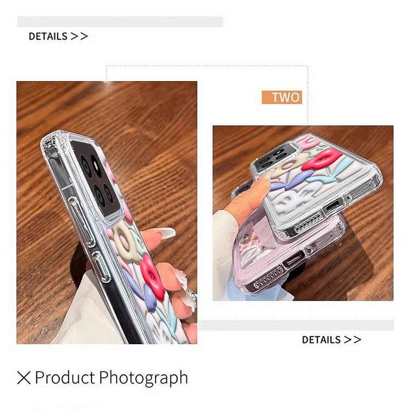 Cute Oil Painting Flower Phone Case Cover For Xiaomi 13T 11T Poco F6 X6 Pro Redmi Note 13 12 11 10 Pro Max Slim Soft Shockproof Clear Silicone Shell