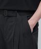 MUSINSA STANDARD Real Wide Belted Slacks [Charcoal Gray]