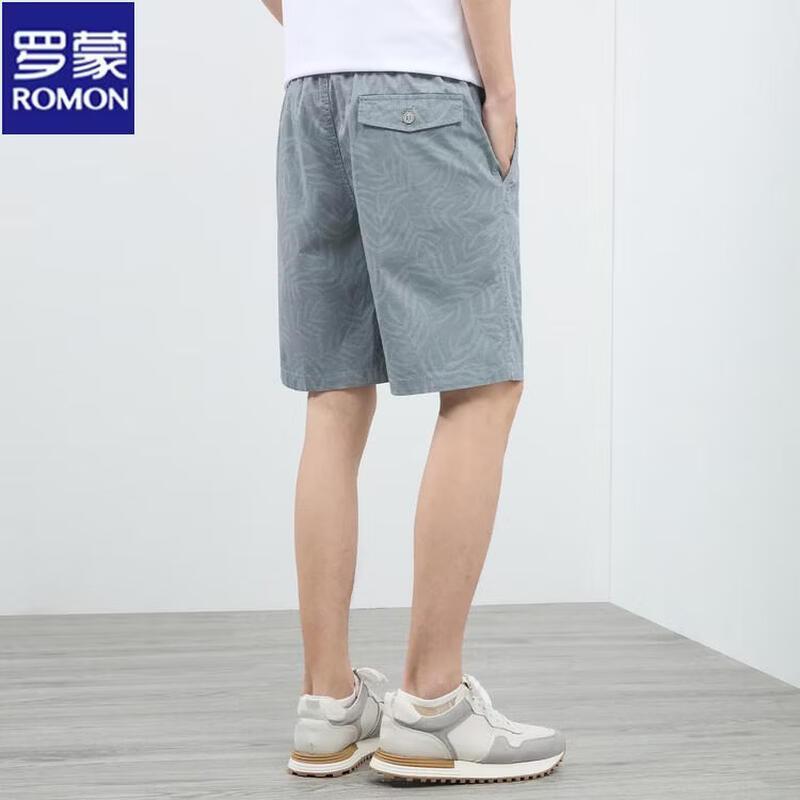 ROMON Men's Pure Cotton Casual Beach Shorts