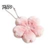 Fun Keychain 1/2/3Pcs Pendant, Soft Plush Cherry Blossom Design Key Chain, Pink Floral Pendant Style Backpack Holder, Portable Accessory for Bags Car