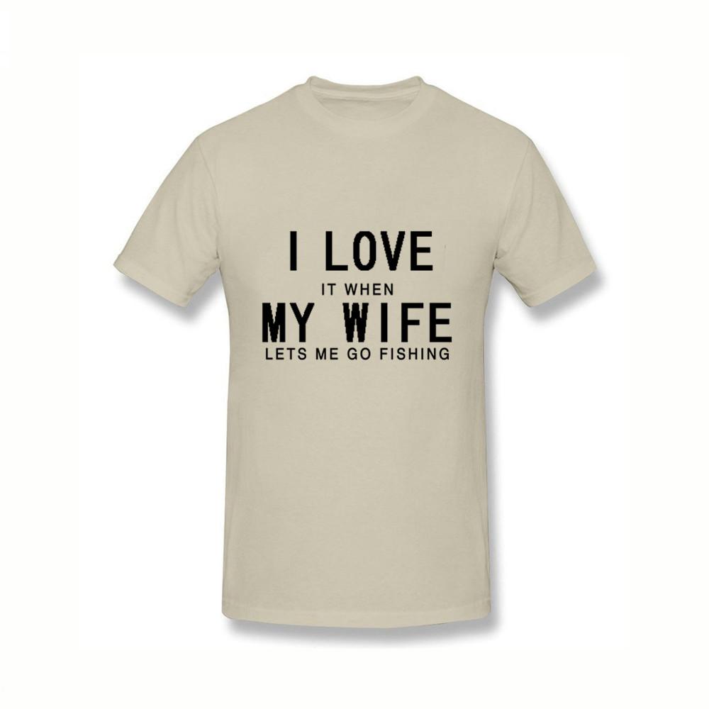 Men S T Shirts I Love My Wife Slim Fit Simple Style Tees Crew Neck