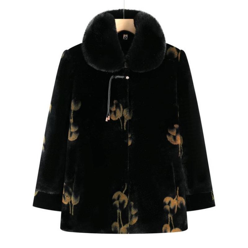 Winter Imitation Fur Cotton-padded Jacket, Velvet Warm Clothes, Mink Coat Thick