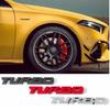 Naklejka Samochodowa 3D z Turbosprężarką Odznaka Metalowa ze Stopu Turbo Oznaczenie Tylne Boczne Akcesorium do Dekoracyjnej Modyfikacji Pojazdu