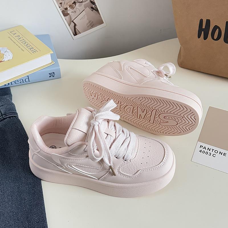

Women s shoes versatile casual shoes ins new thick-soled, lightweight, versatile and not stuffy skateboard shoes 40 розовый