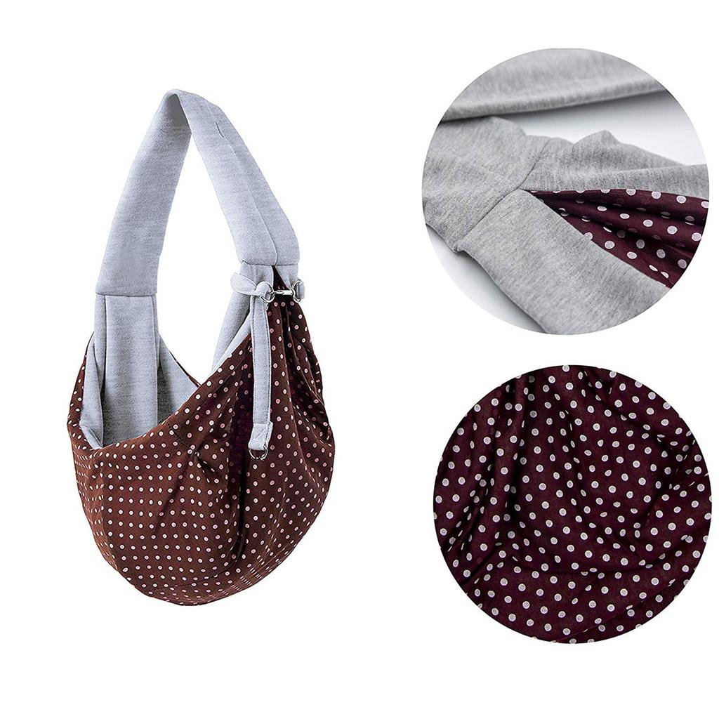 Pet Carrier, Hand Free Sling Adjustable Padded Strap Tote Bag Breathable Cotton