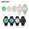 Sanda Trendy Luminous Waterproof Quartz Watch for Teens - Simple, Versatile Pointer Style.