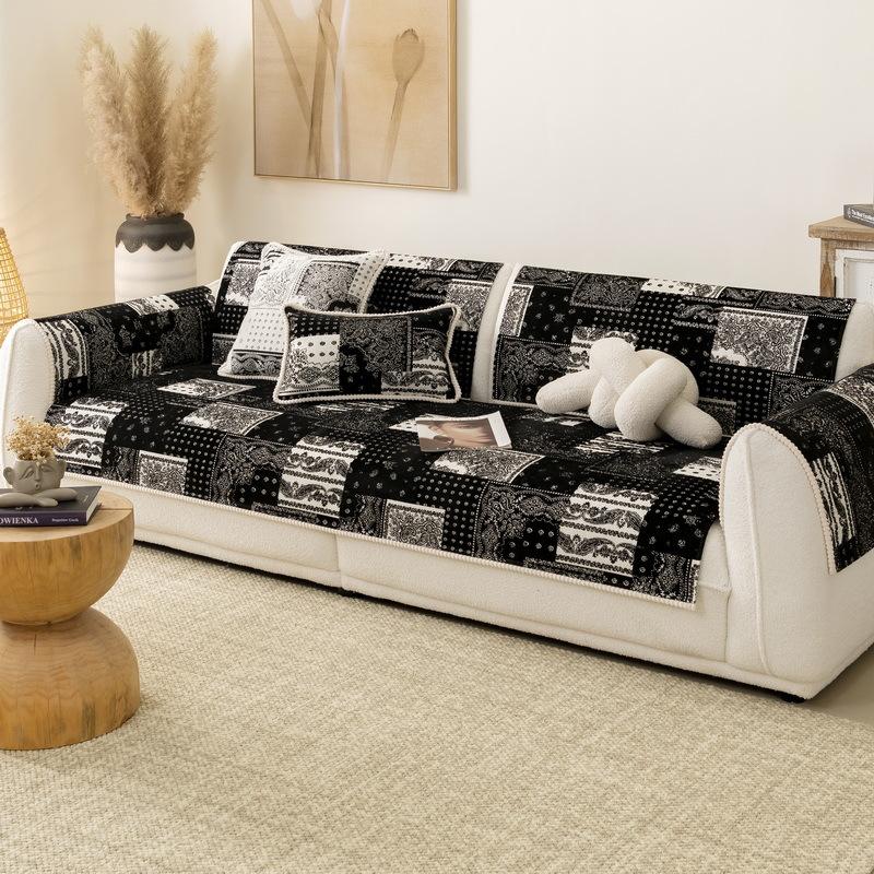 Leather Sofa Cushion Is Universal In All Seasons, Light Luxury And High-End Sense  New Spring And Summer Non-Slip Seat Cushion Cover Cover Cloth Towel