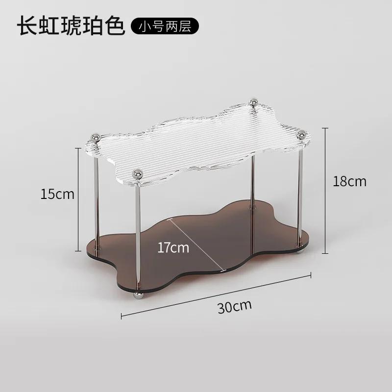 

2/3-ярусная акриловая стойка для хранения, органайзер для ванной комнаты, органайзер для макияжа, декоративный поднос, стойка для демонстрации парфюмерии, полка-органайзер для хранения