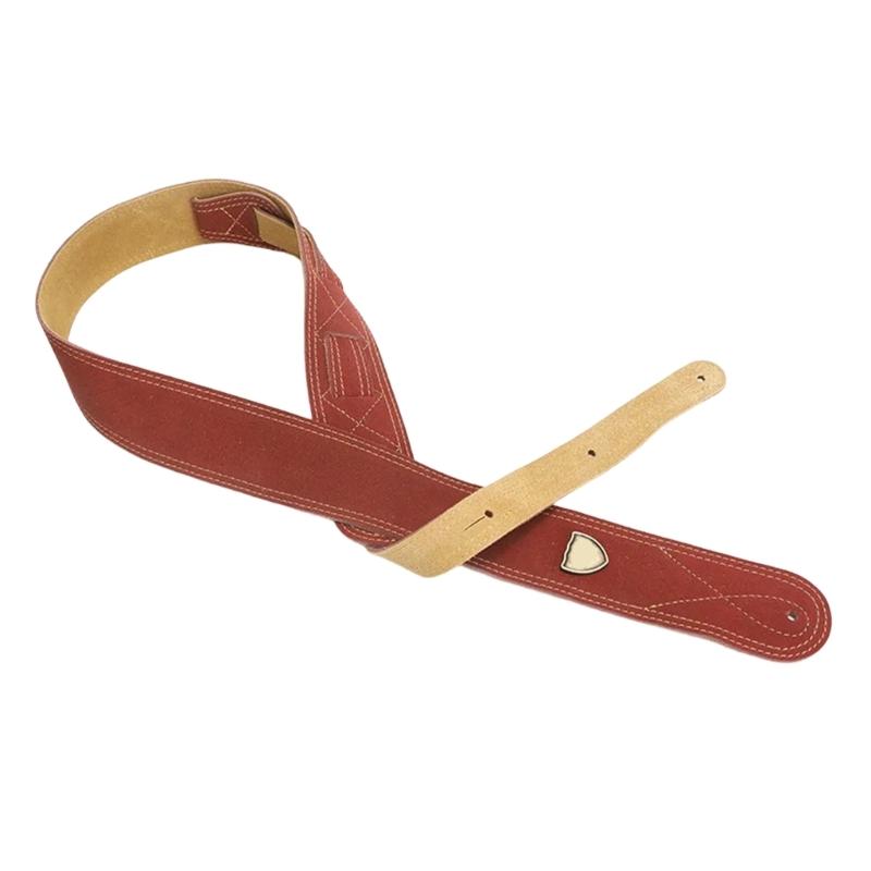 

Premium Leather Guitar Strap Adjustable Length Comfortable Bass Strap PU Texture Suitable for Electric Acoustic Bass