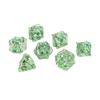 7pcs Hollow Polyhedral Dice Set Holiday Party Skull Pattern Copper Dice Props for Board Card Game