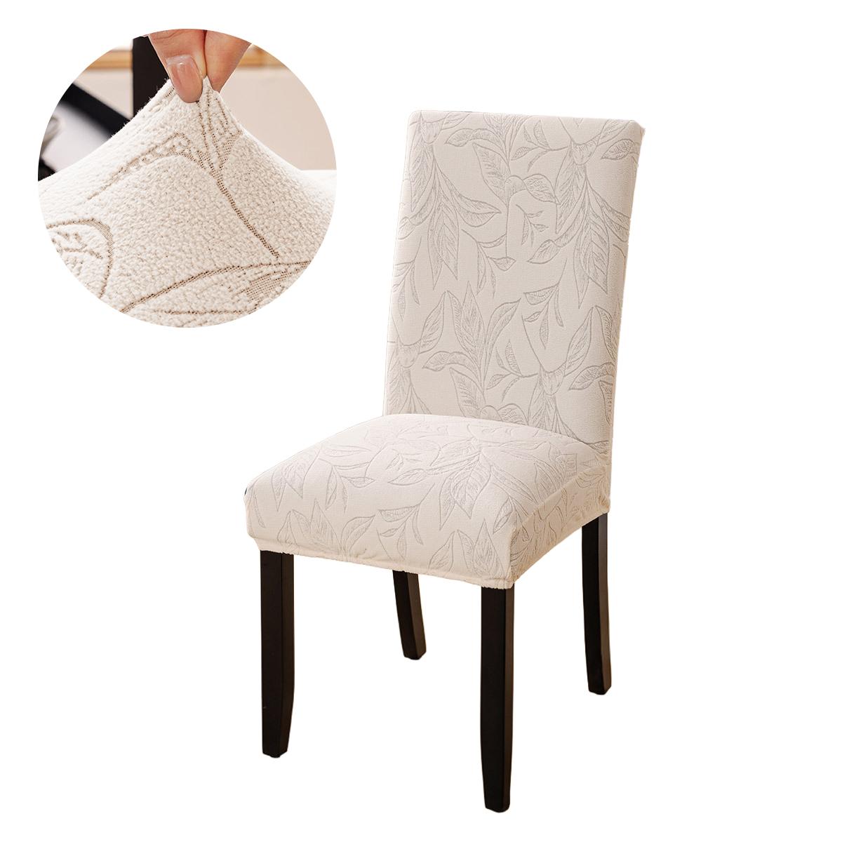 

Dining Chair Cover Elastic Soft Jacquard Chair Seat Cover Slipcover Suitable For Dining Room Kitchen Living Room Home Decor 1Pc