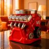 Retro Motor Style Double Walled Thermal Coffee Cup Nonrust Steel Interior Scratch Resistant Construction