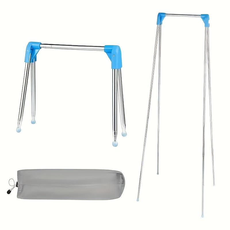 Multi-Functional Portable Clothes Hanger Extendable Foldable Metal Rack, Suitable for Home, Laundry, Camping, and Travel