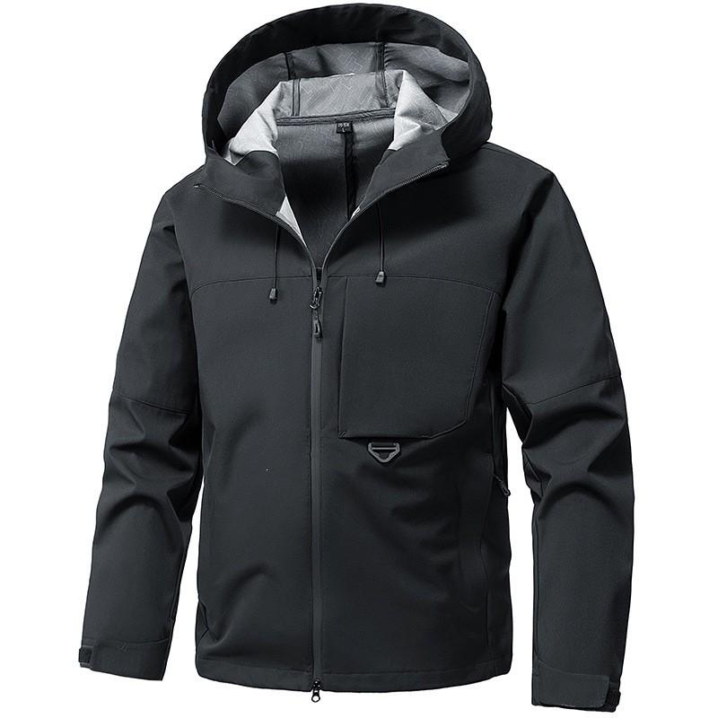 Mens 2026 Lightweight Hooded Softshell Jacket Outdoor Sports Casual Wear