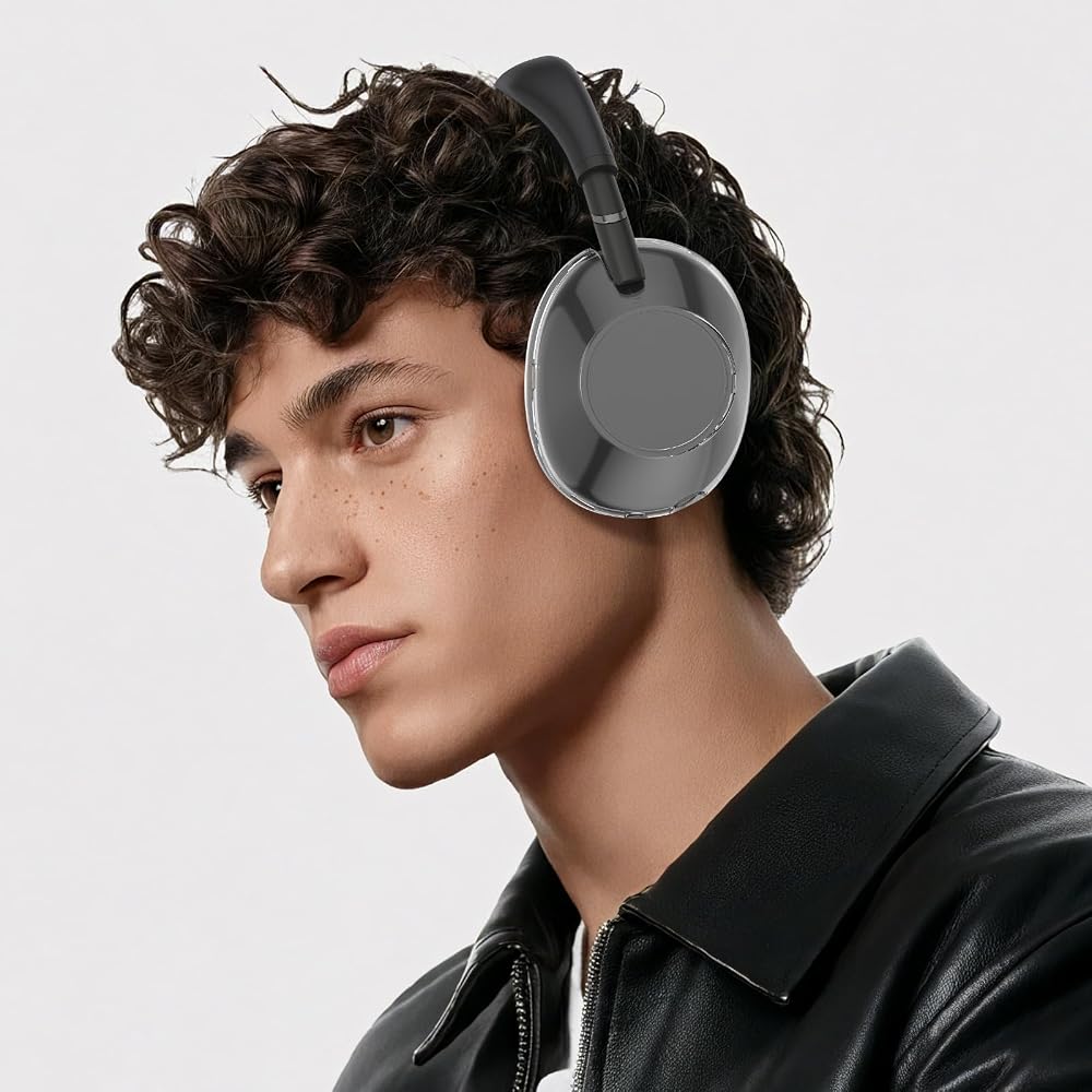 Dedicated hard TPU ear pad protector set for Sony WH-1000XM6. Impact-resistant and stain-resistant design. Clear material. Includes dedicated cleaning