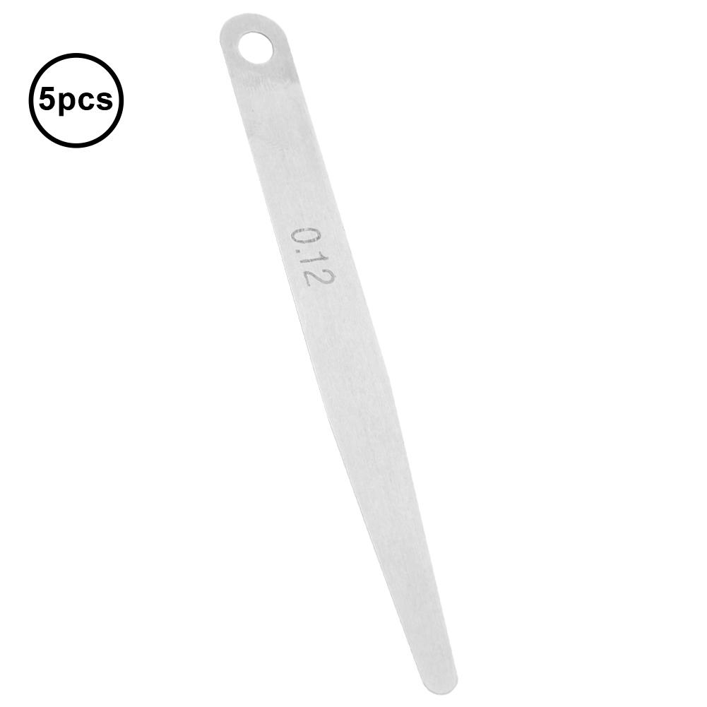 5pcs 0.12mm Thickness Feeler Gauge Metric Filler Thickness Gage Measurement Tool (0.12mm)