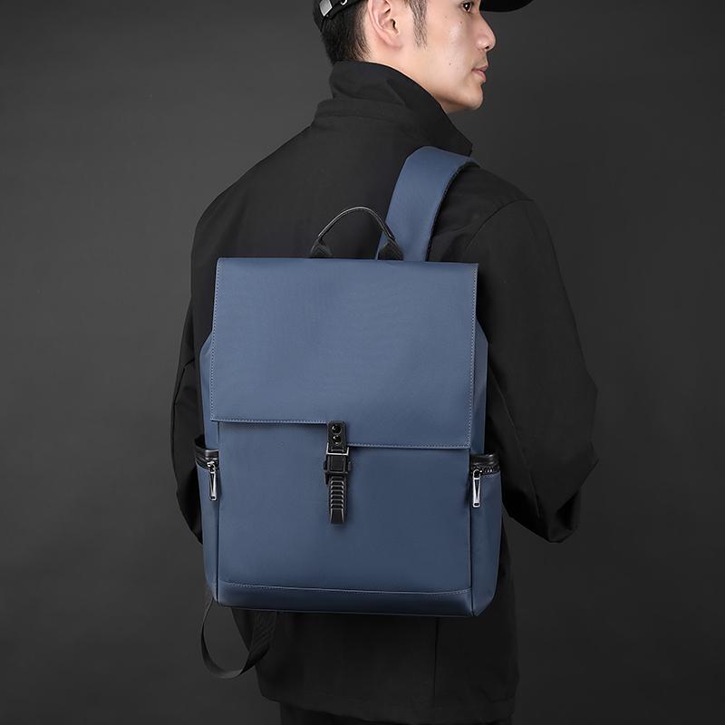 Schulranzen für Herren mit großem Fassungsvermögen, einfarbig, Business-Rucksack