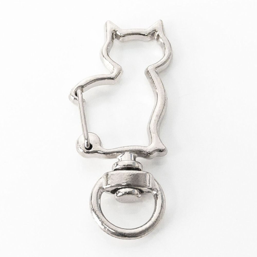 Zinc Zinc Alloy Cat Lobster Claw Clasp Keyring Making Split Key Ring Connector  DIY Jewelry