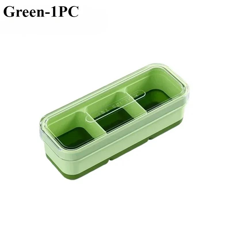 

1/3/5/10PCSS 3-Compartment Food-Grade Ice Cube Tray with Lid - Square DIY Ice Mold for Home, Kitchen Bar Accessory