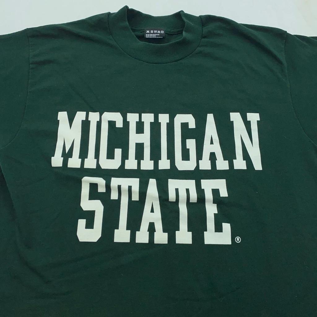 Vintage 90s MICHIGAN STATE UNIVERSITY SPARTANS T-Shirt SMALL Ncaa Soft Thin