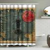 Vintage Postcard Waterproof Shower Curtain For Bathroom Decor, High-Quality Material Perfect For Modern Bathrooms
