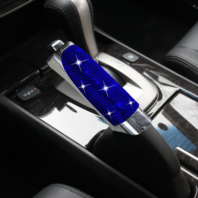 Universal Car Diamond Rhinestone Hand Brake ABS Cover Handbrake Sleeve Anti-Skid Auto Parking Brake Car Interior Accessories