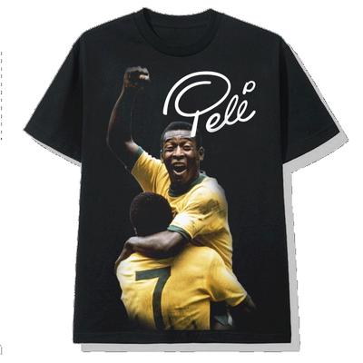 Pele Fotbalový potisk Mistrovství světa Pánské tričko s krátkým rukávem, Pánské a dámské sladěné s kulatým výstřihem, Stylové a jednoduché