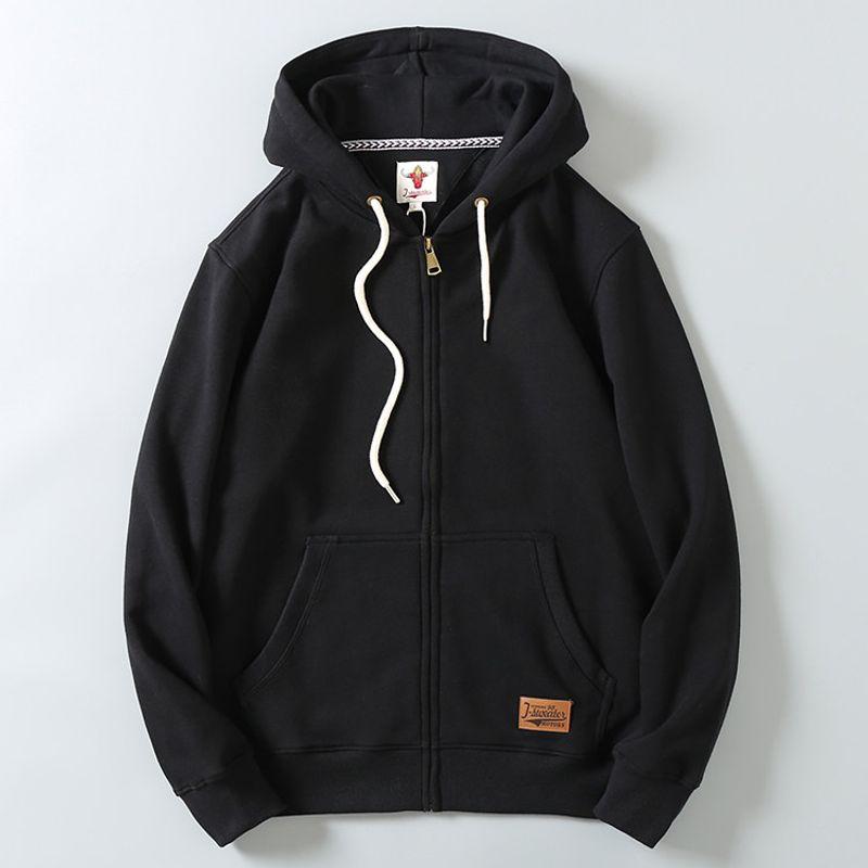 Foreign Trade Export Tail Goods Autumn and Winter Leisure Hoodie Black M