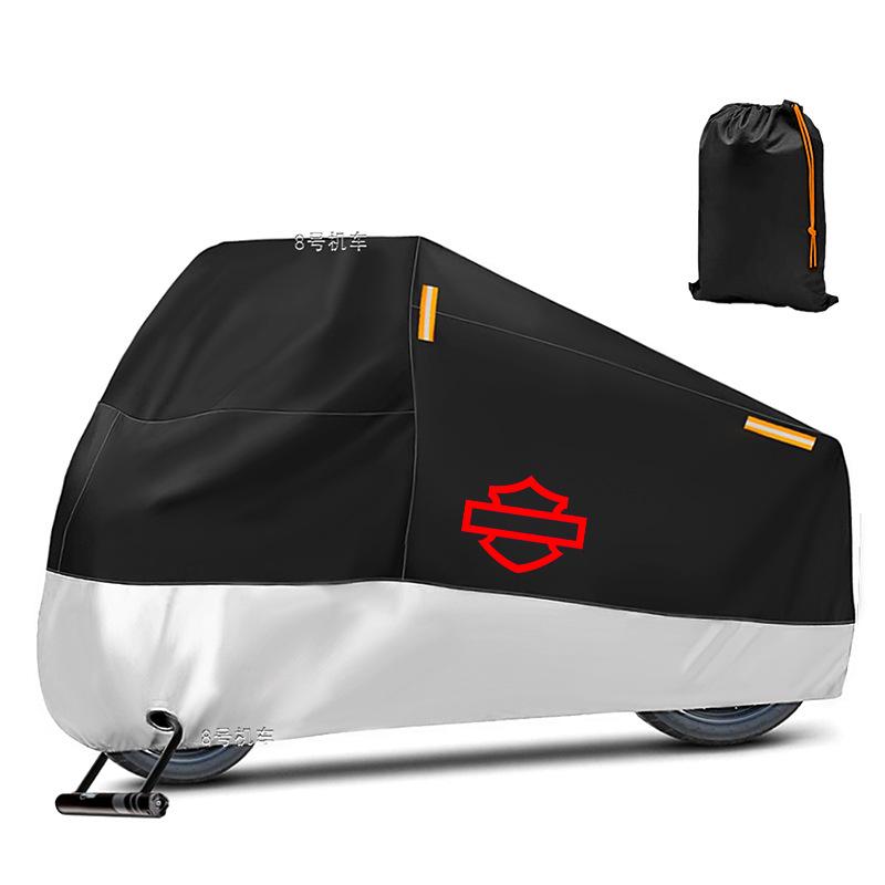 

Harley Sportster & Pan America Motorcycle Cover - Sun, Rain, Frost & Dust Protection 883 Silver - Red Logo