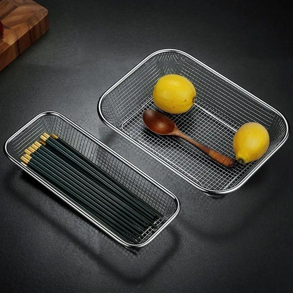Drain Basket Chopsticks Storage Basket Stainless Steel Vegetable Washing Basin  Household
