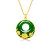Bauhinia Jade Peace Buckle Pendant Women  Gold Highlights Jade, Lively Bauhinia, Versatile Peace Buckle