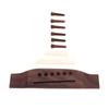 Acoustic Guitar Bridge Parts Replacement Accessories Rosewood Pins Bone Nut Saddle Set