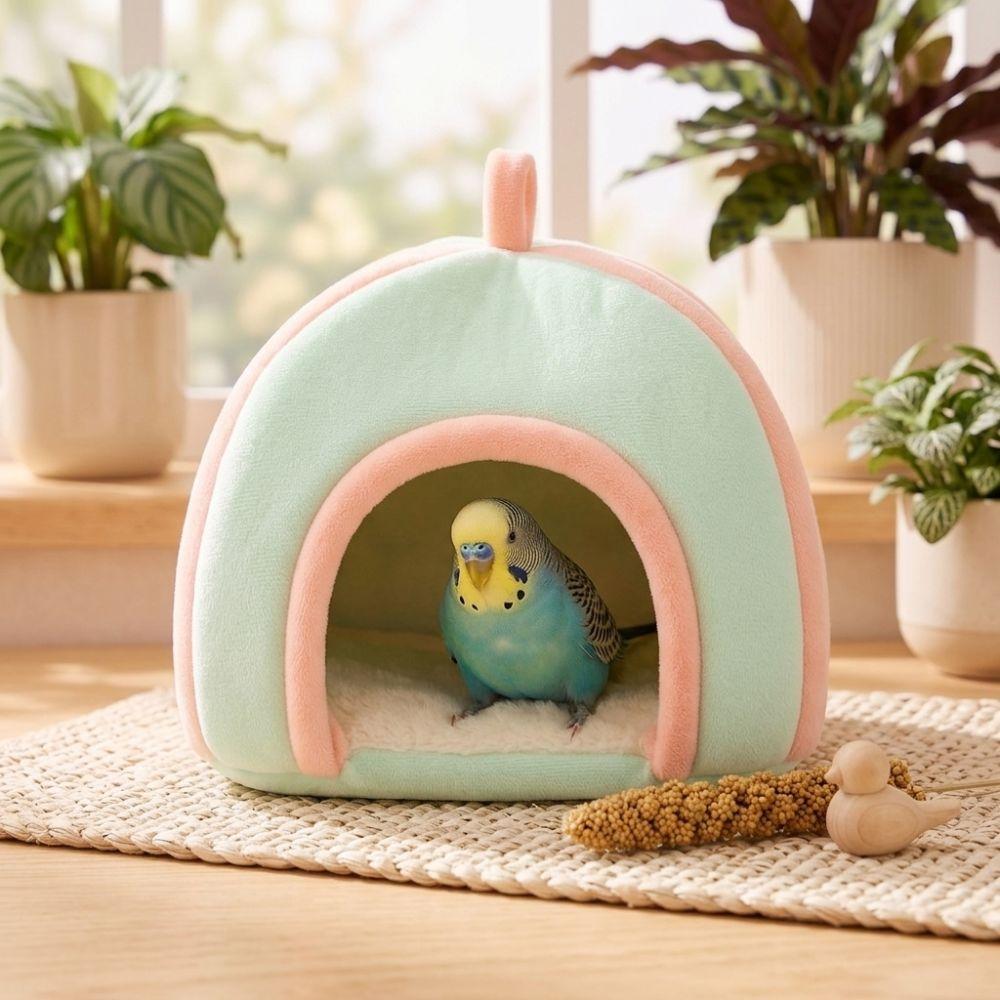 Sherpa Innenfutter Papageienfleece Warmes Nest Kleiner Vogel Winterhaus Käfigdekoration