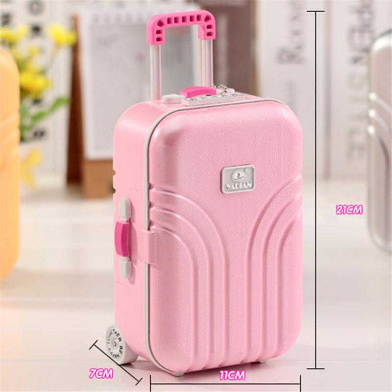 Hudební kufřík na kolečkách pro dívky s otočnou kreslenou figurkou