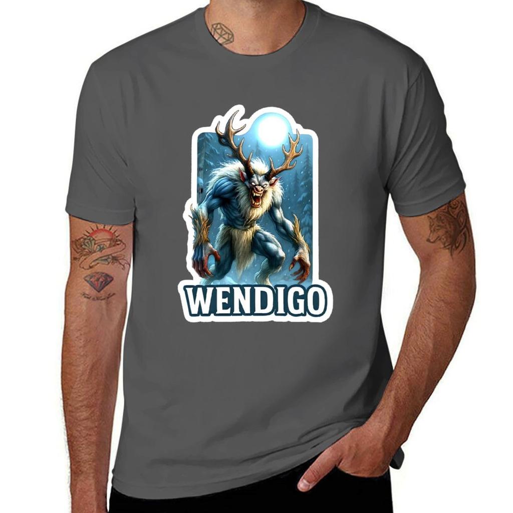 Wendigo Folklore Monster Horror Art Tshirt Lightweight Sport Basic Tshirt