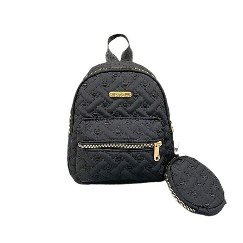 Schoolbag Fashion Textured Bag 1011 New Versatile Foreign Style Student Backpack Single Shoulder Multifunctional Women's Commuter Small Backpack