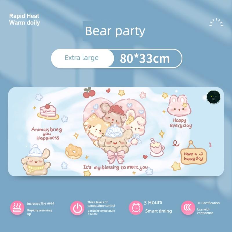 Heated Mouse Pad, Extra Large Electric Heating Pad, Winter Warm Desk Pad, Office Desk Pad, Student Computer Writing Pad, Hand Warmer