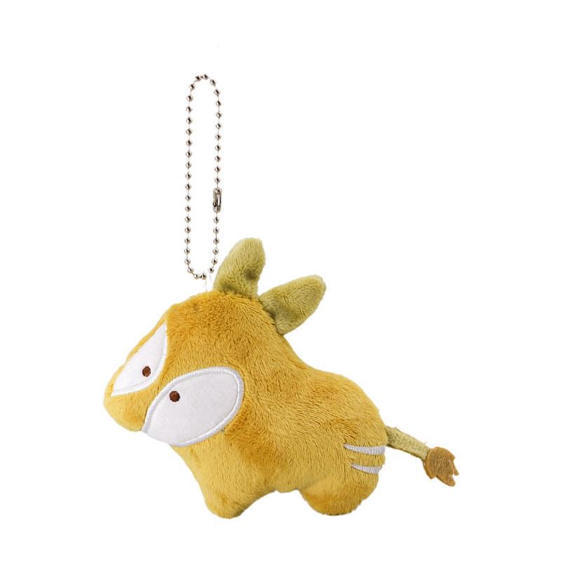 Charming Cartoon Zoo Series Plush Keychain Adorable Animal Character Soft Toy