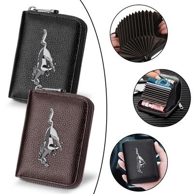 Orijinal Deri Araba Sürücü Belgesi Kimlik Kartı Pasaport Kartı Cüzdanı Mustang 2005 2006 2007 2008 2009 2016 2017 GT Gitar Eleanor Pena Koruyucu İçin