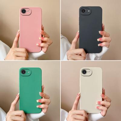 For iPhone 16e 15 Pro Max Plus Phone Cases Fashion Simplicity Solid Color Soft Ultrathin Silicone High Quality Anti Slip Durable Cover For iPhone Capa