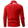 Men's Casual Solid-color Patchwork Style Long-sleeved High-neck Sweater, Men's Fitted Knitted Pullover, Scarf Collar Sweater