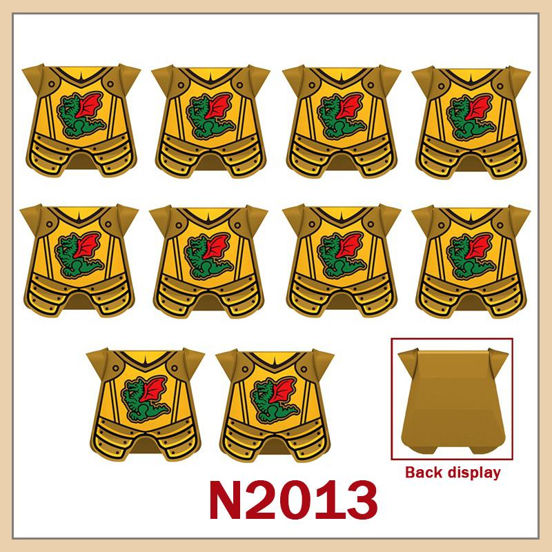 Medieval Military Castle Knight Armour Shoulder Armor Building Blocks Soldier Figure Parts Printed Army Warrior Bricks Toy Gifts