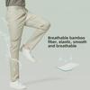 Pánské rovné ležérní kalhoty z bambusového vlákna - Letní pot pohlcující, ultratenké dlouhé kalhoty