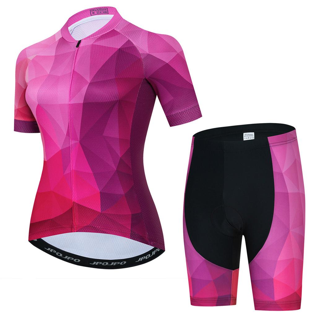 2025 Women's Cycling Jersey Set Summer Anti-Sweat Bicycle Clothing Kit Breathable Mountain Ladies Bike Clothes Cycling Suit