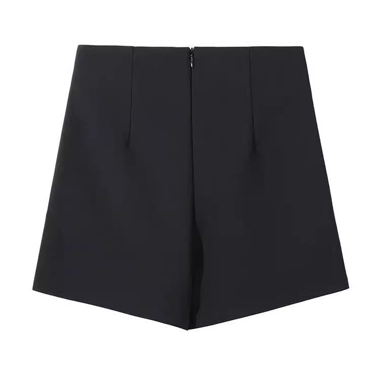Women's High-Waist Slimming Velvet Bootcut Shorts - Elastic, Thickened, Hip-Hugging, Autumn/Winter Style