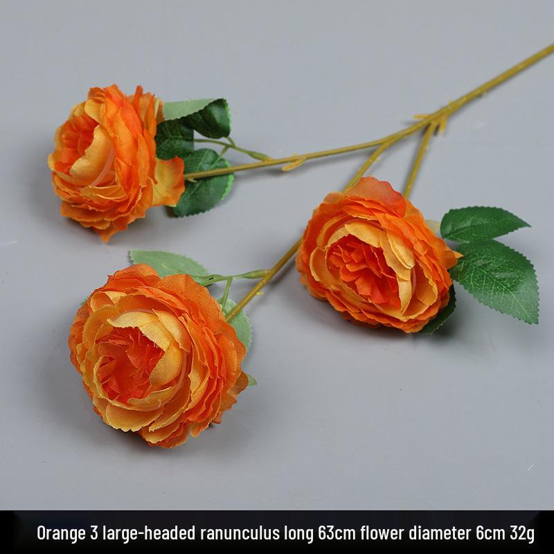 Wedding Aisle Decor: Orange Artificial Hydrangea Bouquet