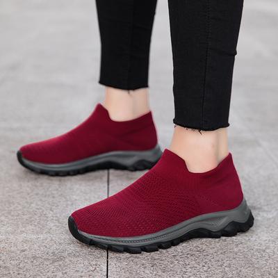 Summer Large Size 46 One-pedal Men's and Women's Casual Walking Shoes Fly-woven Breathable Soft Sole Lightweight Mesh Shoes Lazy Men's Shoes