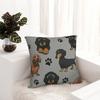Dachshund Dog Cartoon Pillowcase Polyester Cushion Cover Gift Wiener Sausage Throw Pillow Case Cover Home Square 18'